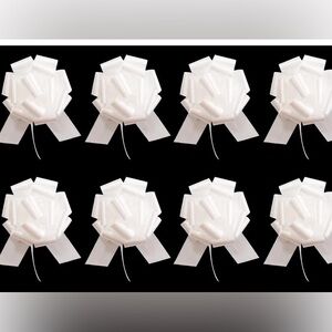 Elegant 12 PC. Large White Gift Bows